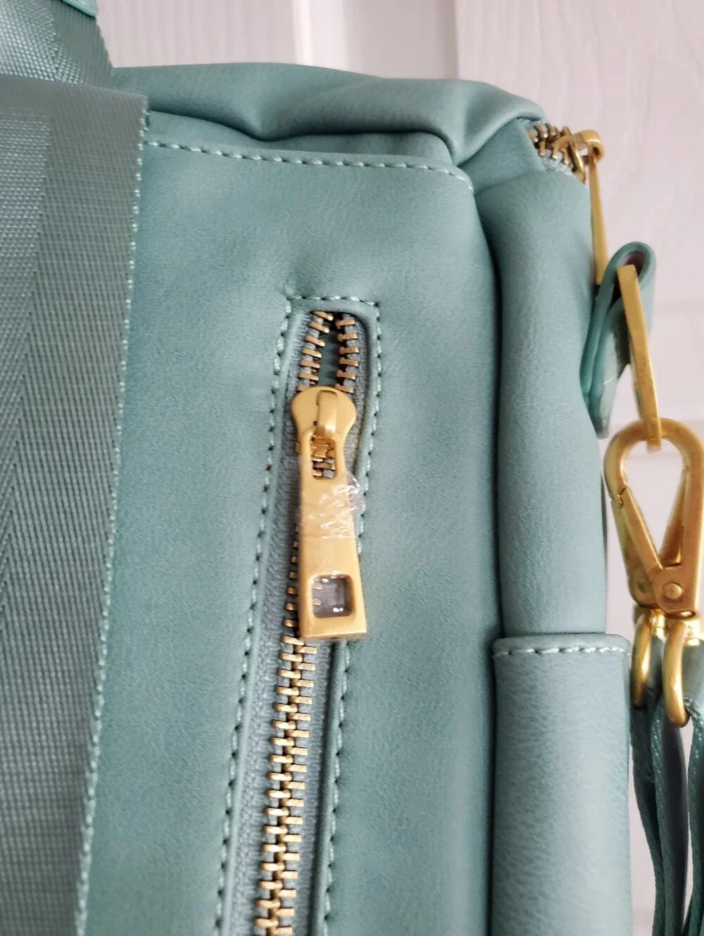 Fawn Design The Mini Backpack In Turquoise Blue  Vegan Leather